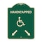 Signmission Handicapped Parking W/ Double Arrows Heavy-Gauge Aluminum Sign, 24" x 18", G-1824-23915 A-DES-G-1824-23915 - alternate 1